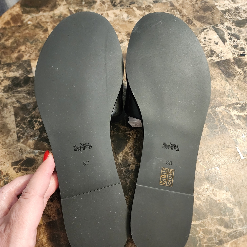 JJ - Coach Black Slide Sandals - Picture 2 of 6